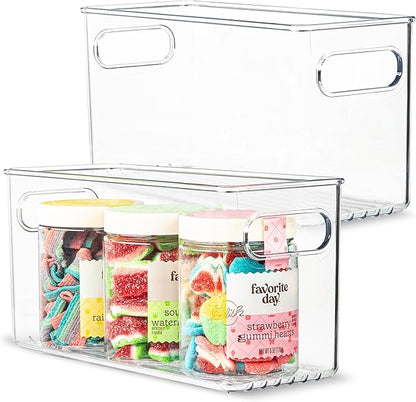 primebox Plastic Food Storage 2 Pack Clear Container Bin by primebox