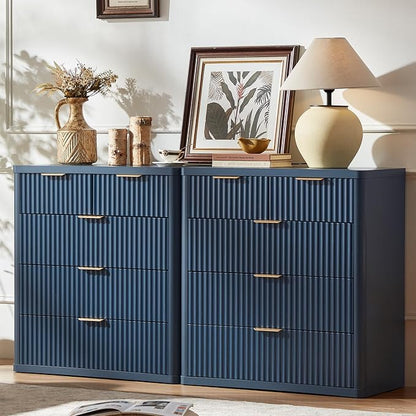 LEYAOYAO Fluted 5 Drawers Dresser by LEYAOYAO-Findtheshiningpointofyourideallife%EF%BC%81