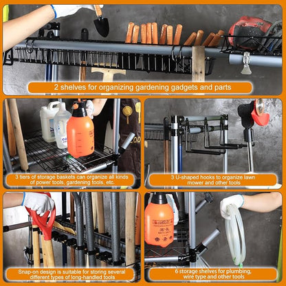 BIG Garden Tool Organizer with Wheels - Image 4