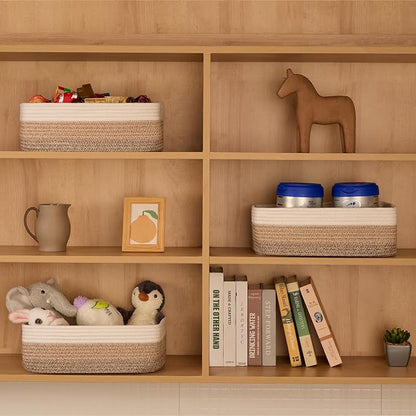 Large Shallow Organizing Baskets 15x11x5.1 Inches - Image 3