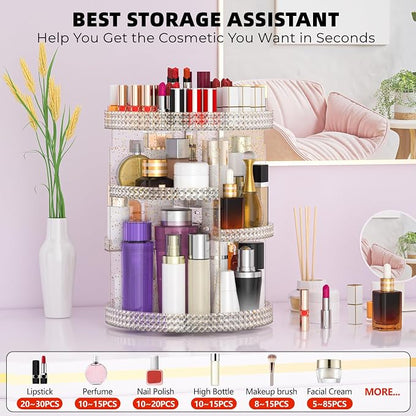 360 Degree Rotating Makeup Organizer, Extra Large Capacity Organizador De - Image 4