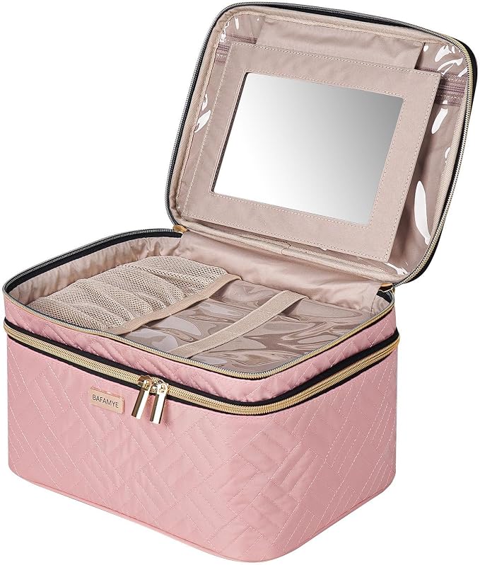 8.8L Double Layer Travel Makeup Bag by BAFAMYE