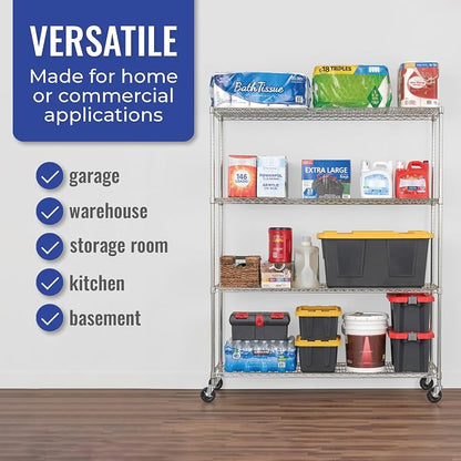 SafeRacks - NSF Certified Storage Shelves, Heavy Duty Steel Wire Unit - Image 3