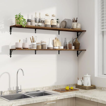 Fun Memories 55 Inch Floating Shelves, Long Floating Shelves Wall-Mounted - Image 5
