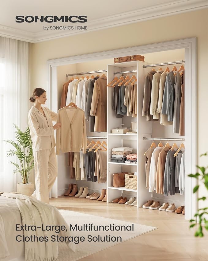 SONGMICS Closet System, Customizable Walk-In Closet Organizer System - Image 2