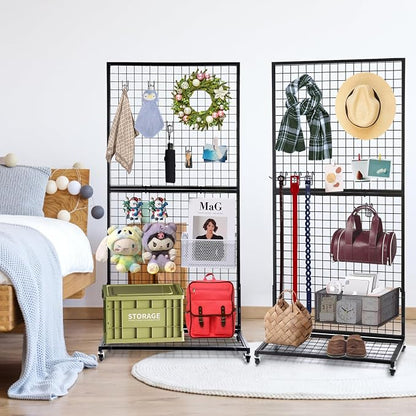 Grid Wall Panels, 2 Packs 3'x 6' Gridwall Display Stand - Image 2