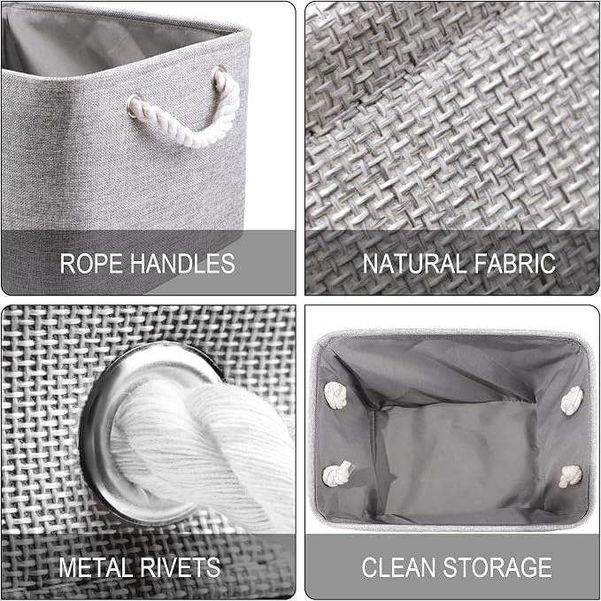 HNZIGE Small Baskets for Shelves Fabric Storage Baskets, Empty Gift Baskets - Image 6