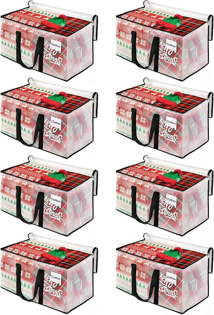 BlissTotes 8-Pack Heavy Duty Extra Large Clear Moving Bags by BlissTotes