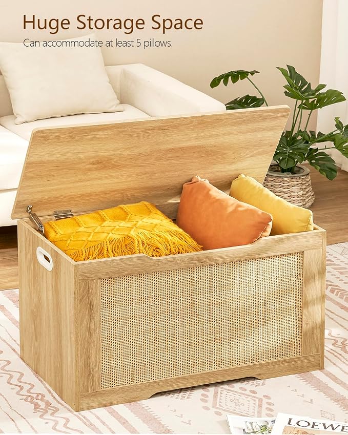 usikey 29.5” Storage Chest, Storage Bench - Image 5