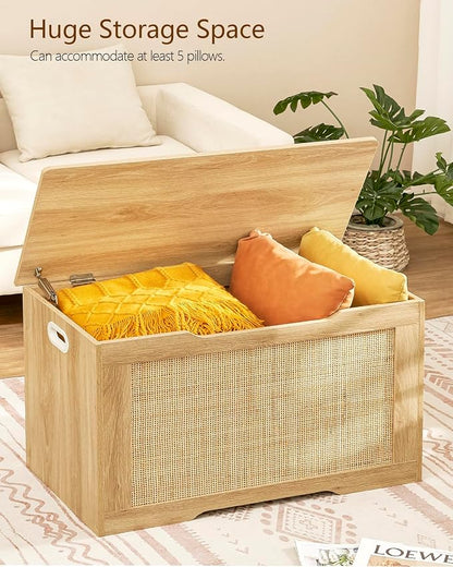 usikey 29.5” Storage Chest, Storage Bench - Image 5