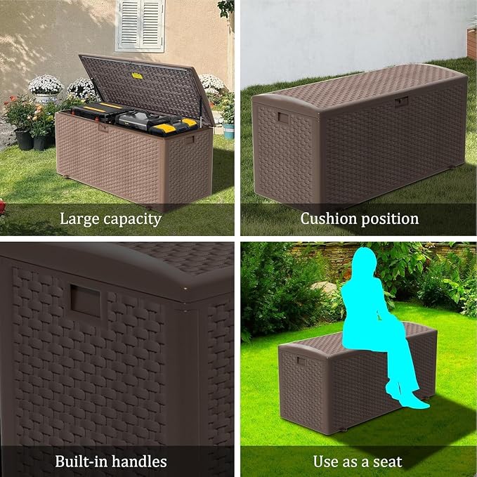 180 Pro Gallon Deck Box, Outdoor Storage Box Lockable, Waterproof - Image 9