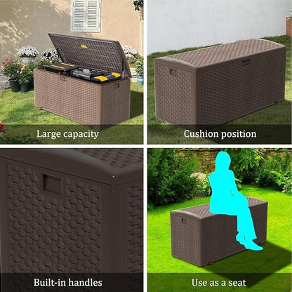 180 Pro Gallon Deck Box, Outdoor Storage Box Lockable, Waterproof - Image 9