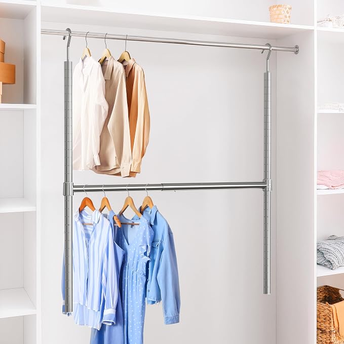 Simple Houseware Adjustable Closet Hanging Rod - Image 6
