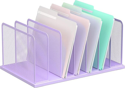 Kuntine.B Desk File Organizer Upright Mesh Desktop Organizer File Sorter Office by KuntineB