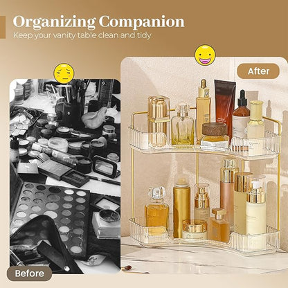 Aveniee Corner Bathroom Counter Organizer, Bathroom Countertop Shelf Makeup - Image 4