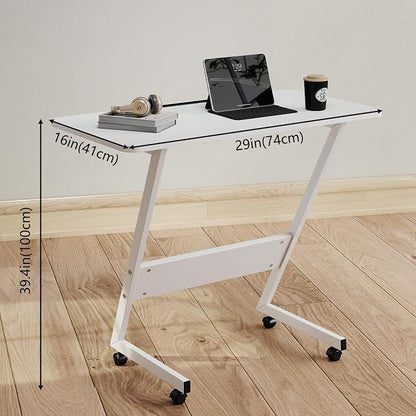 Overbed Bedside Table with Wheels, Small Desk Portable Rolling, Overbed Table - Image 2