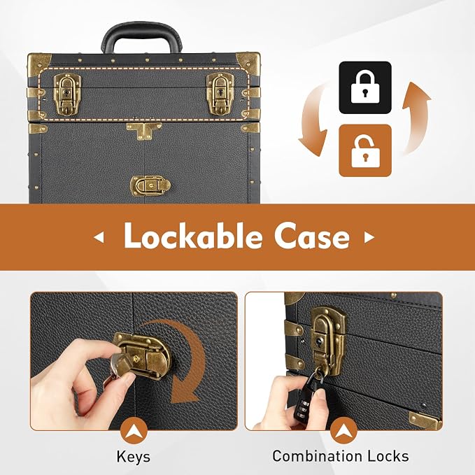 Cosmetic Train Case, Makeup Organizer Travel Case - Image 6