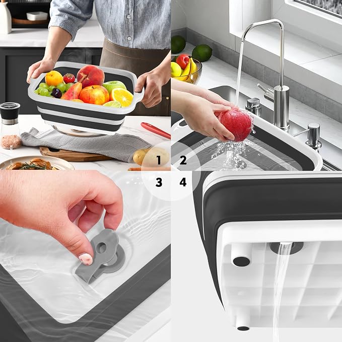 8L/16L BBQ Prep Tub with Cutting Board, Lid & Complimentary Mitts/Gloves – - Image 9