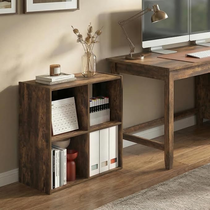 Furinno PELLI Book Shelf, 4-Cube Bookshelf - Image 2