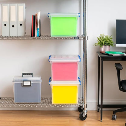 IRIS USA WeatherPro File Box Organizer, Letter/Legal, 32 Qt. 3-Pack - Image 4