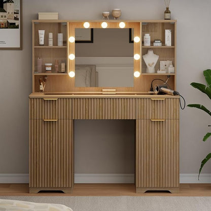 ONME Fluted Vanity Desk 47.2" - Image 4