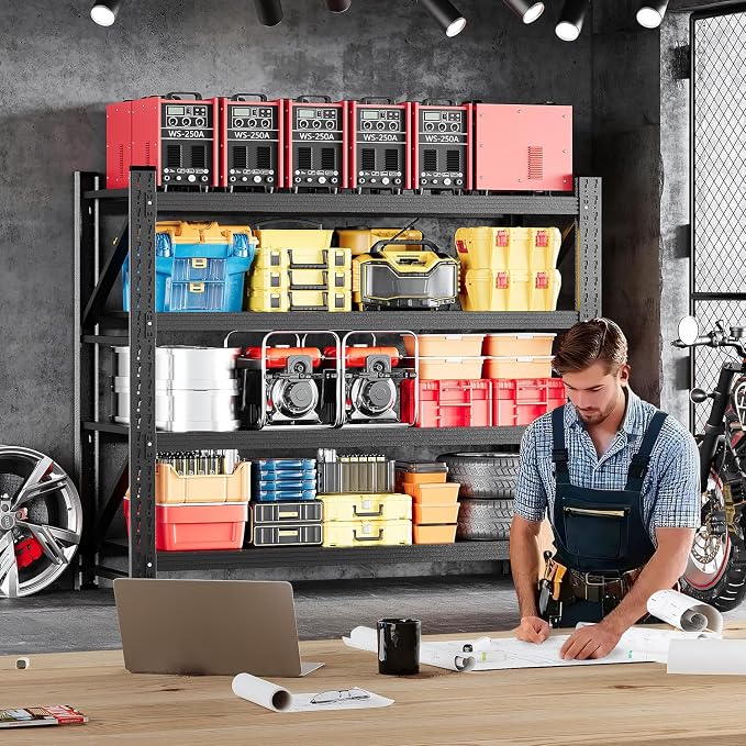 MIIIKO 48" W Storage Shelves, 3000LBS Metal Garage Storage Shelving, Heavy Duty - Image 3