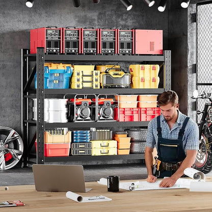 MIIIKO 48" W Storage Shelves, 3000LBS Metal Garage Storage Shelving, Heavy Duty - Image 3