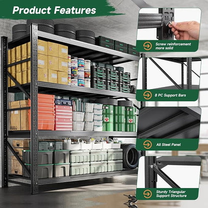 Letaya 6000LBS Storage Shelves Heavy Duty, 4 Tier Adjustable Utility Rack Shelf - Image 5