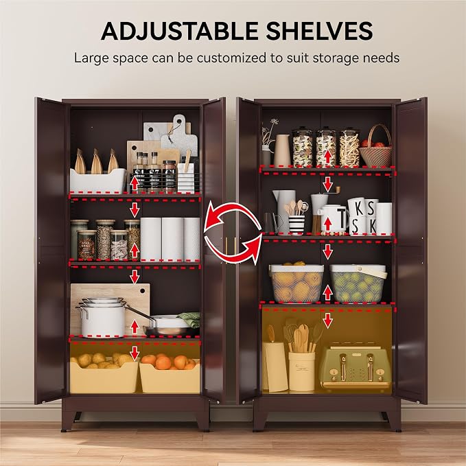 COFaR 61" Metal Storage Cabinet - Image 5