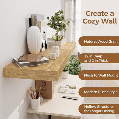 Floating Shelves 36 Inch Long, 12 Inch Deep Floating Shelves - Image 5
