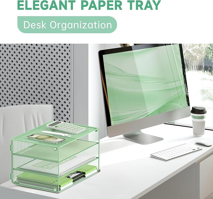 DALTACK 3 Tier Letter Tray Paper Organizer - Image 5
