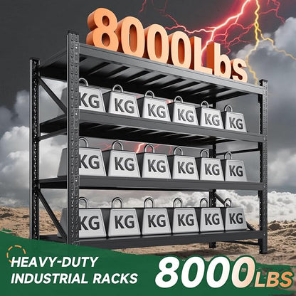 Letaya 8000LBS Storage Shelves Heavy Duty, 4 Tier Adjustable Utility Rack Shelf - Image 3