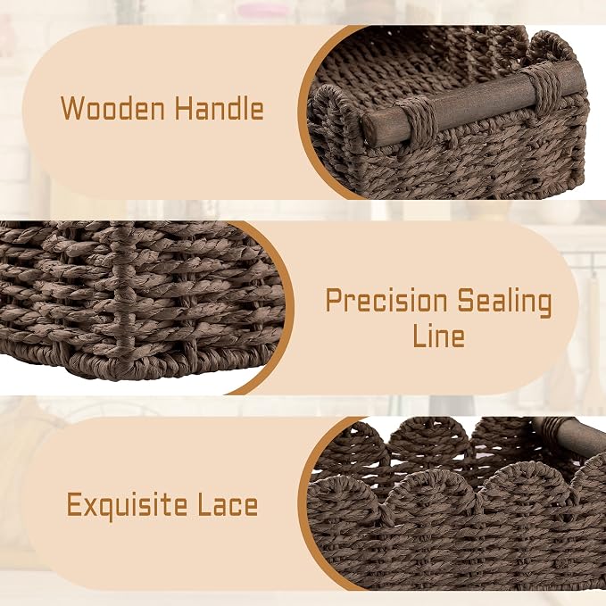 Storage Basket Wicker Baskets for Organizing Toilet Paper Storage Basket for - Image 2