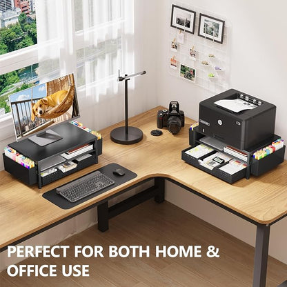OPNICE Desk Organizer and Accessories, 2-Tier Computer Monitor Stand Riser - Image 5