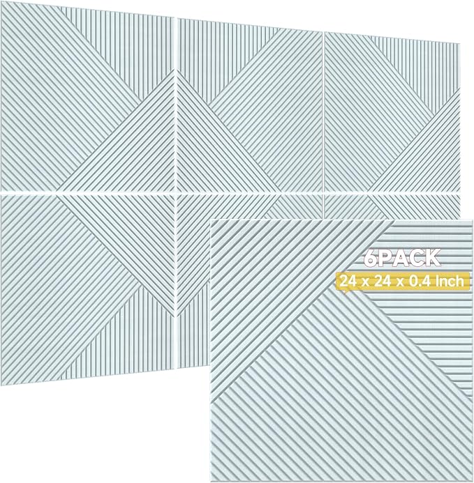 TO-TH Acoustic Wall Panels, 6 Pack Total Size 72 x 48 Inches, Self-Adhesive by Unknown