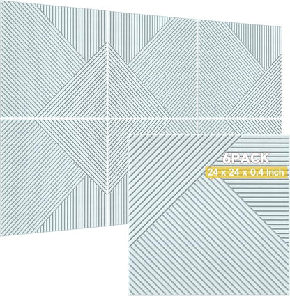 TO-TH Acoustic Wall Panels, 6 Pack Total Size 72 x 48 Inches, Self-Adhesive by Unknown
