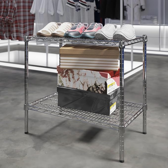 18" Deep x 30" Wide x 27" Height Wire Shelving Kit | 2-Tier | NSF Commercial - Image 2