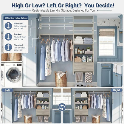 Armocity 60" Wall Mounted Laundry Room Organization - Image 5