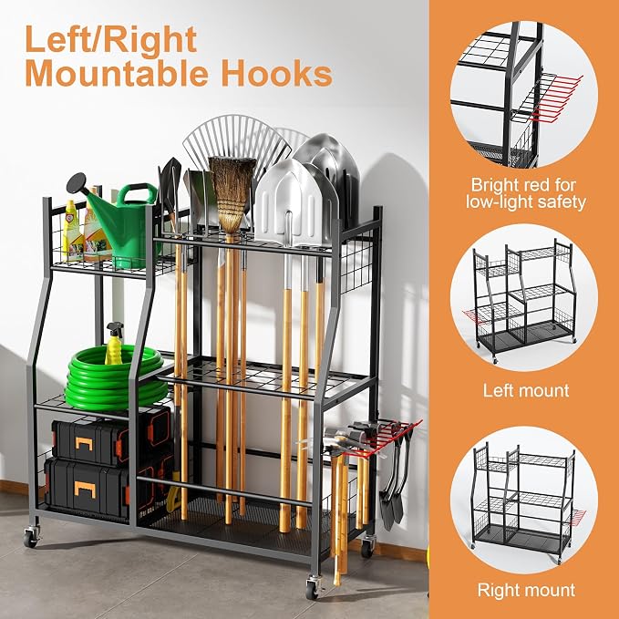 Garden Tool Organizer with Wheels - Image 5