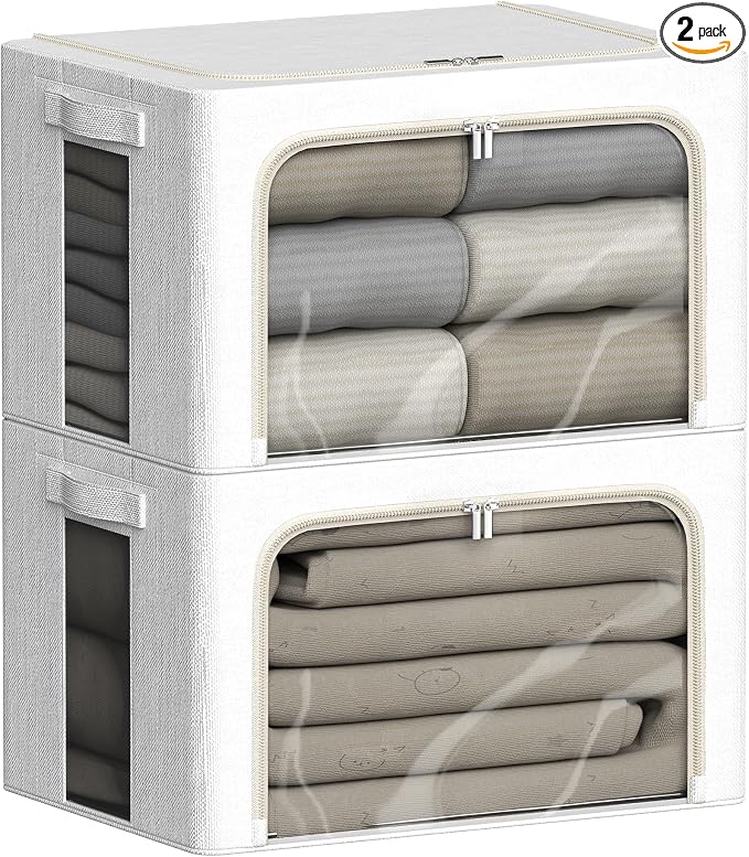 FHSQX 2 Pack Clear Window Storage Bins by FHSQX