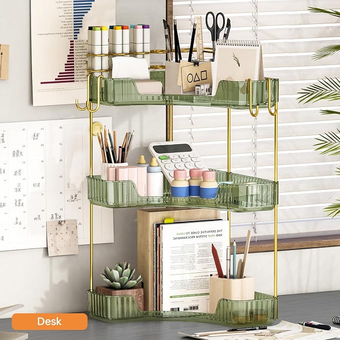 3-Tier Corner Bathroom Counter Organizer，Makeup & Skincare Shelf - Image 6