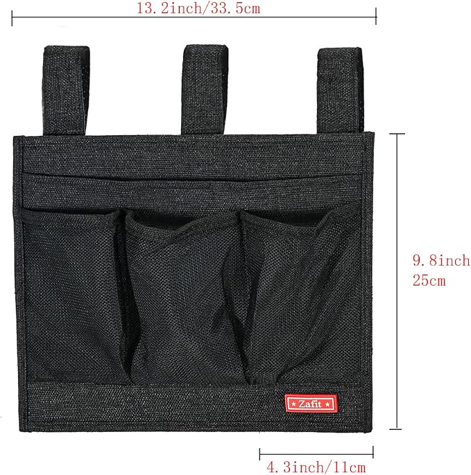 Linen Bedside Caddy, Bedside Storage Organizer - Image 3