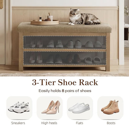 Zihanhome 2 Tier Shoe Rack Bench - Image 6
