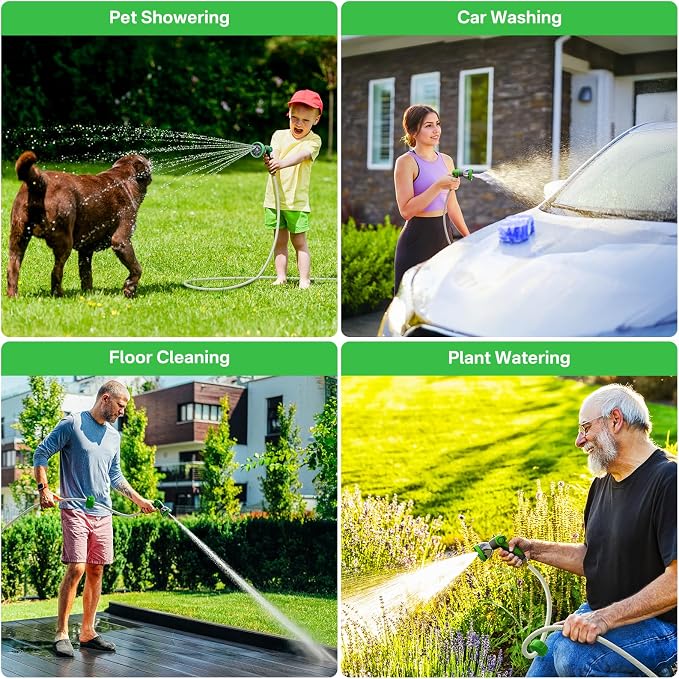 Retractable Garden Hose Reel, 1/2 in x 100 ft Automatic Slow Rewind System & - Image 10