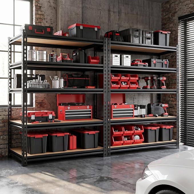 3000LBS Storage Rack, 5-Tier Heavy-Duty Storage Shelving, Adjustable Metal - Image 2
