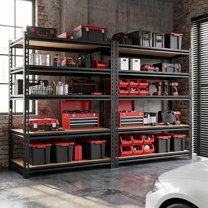 3000LBS Storage Rack, 5-Tier Heavy-Duty Storage Shelving, Adjustable Metal - Image 2