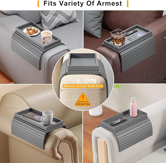 Sofa Armrest Tray Table for Couch - Image 4