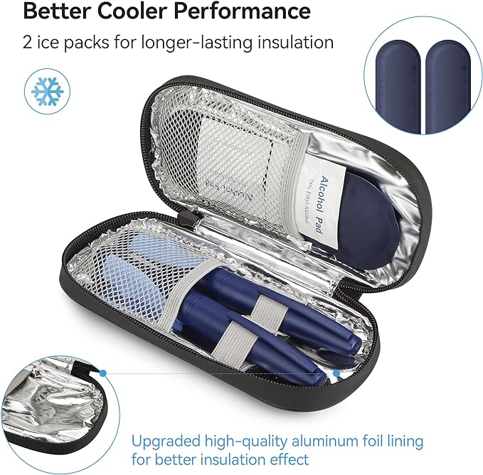 Insulin Cooler Travel Case Diabetic Medication Insulated Cool Organizer - Image 2