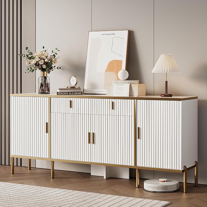 60" Modern Kitchen Buffet Cabinet, Buffets & Sideboard by Unknown