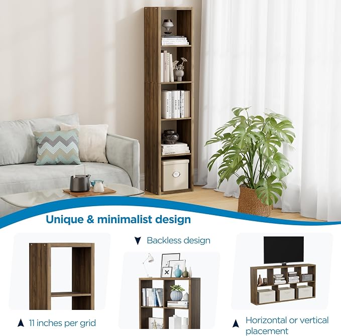 5 Cube Storage Organizer Single Row, Cube Shelf - Image 6